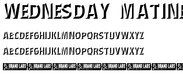 Wednesday Matinee Shadow font